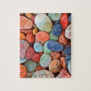 Colourful Beach Pebbles Smooth Stones Rocks Patter Jigsaw Puzzle