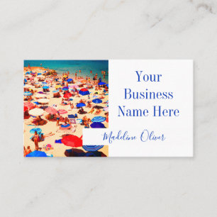 Colourful Beach Scene Modern Stylish Professional Business Card