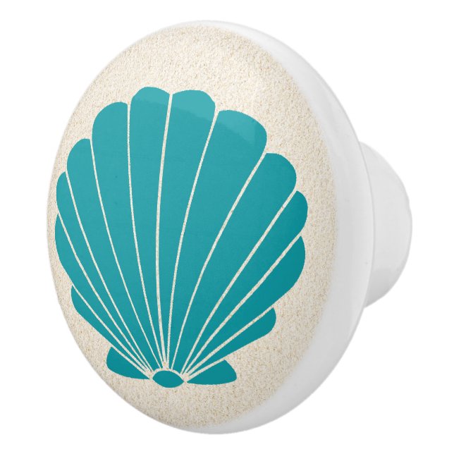 Colourful Beach Shell Scallop Drawer Knobs (Right)