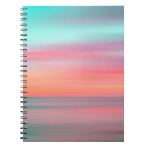 Colourful beach sunset #1 notebook