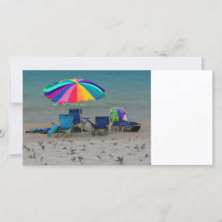 colourful beach umbrella chairs Florida scene