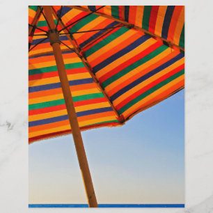 Colourful Beach Umbrella on a Sunny Day Photograph Flyer