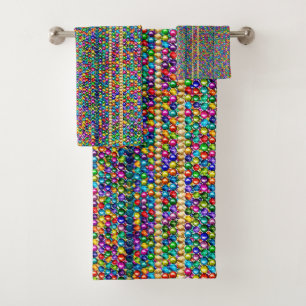 Colourful Beads Pattern Bath Towel Set