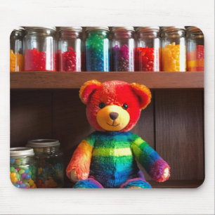 Colourful Bear Mouse Mat