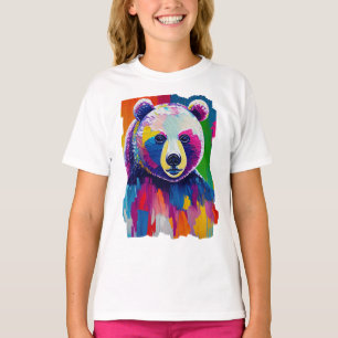 Colourful Bear Portrait T-Shirt