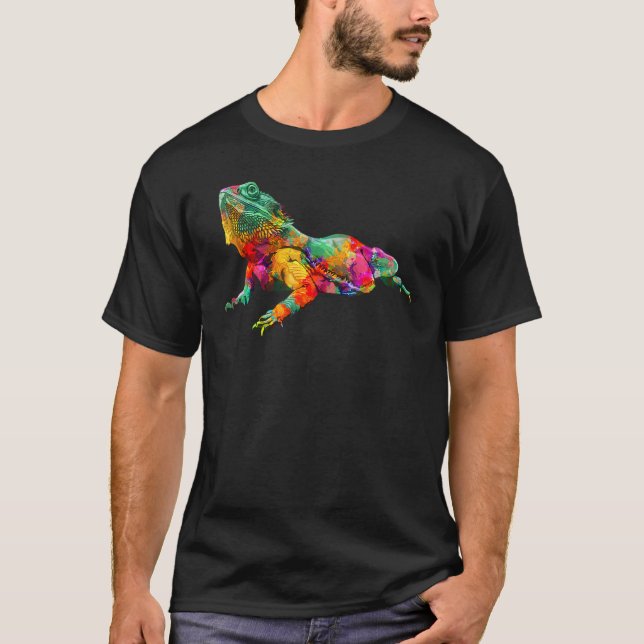 Colourful Bearded Dragon  Lizard Reptile  Costume T-Shirt (Front)