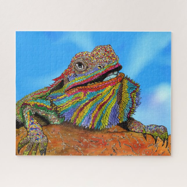 Colourful Bearded Dragon Puzzle - 520 Piece (Horizontal)