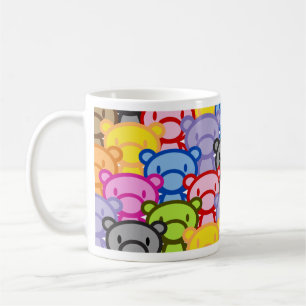 Colourful Bears Crowd. Keep a distance ! Coffee Mug