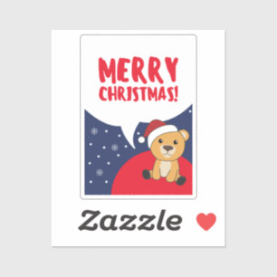 Colourful Bears Merry Christmas Winter Animals Bea