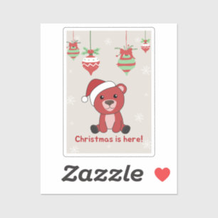 Colourful Bears Merry Christmas Winter Animals Bea