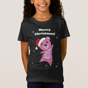 Colourful Bears Merry Christmas Winter Animals Bea T-Shirt