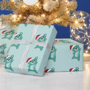 Colourful Bears Merry Christmas Winter Animals Bea Wrapping Paper