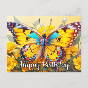 Colourful Beautiful Butterfly Design Postcard