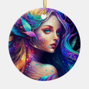 Colourful Beautiful Fairy Ceramic Tree Decoration