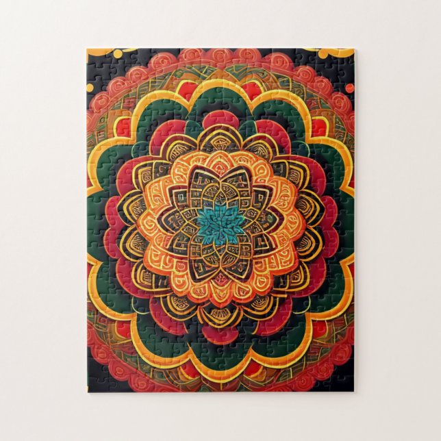 Colourful Beautiful Mandala Jigsaw Puzzle (Vertical)