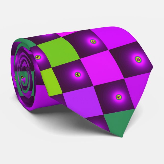 Colourful beautiful mosaic tie (Rolled)