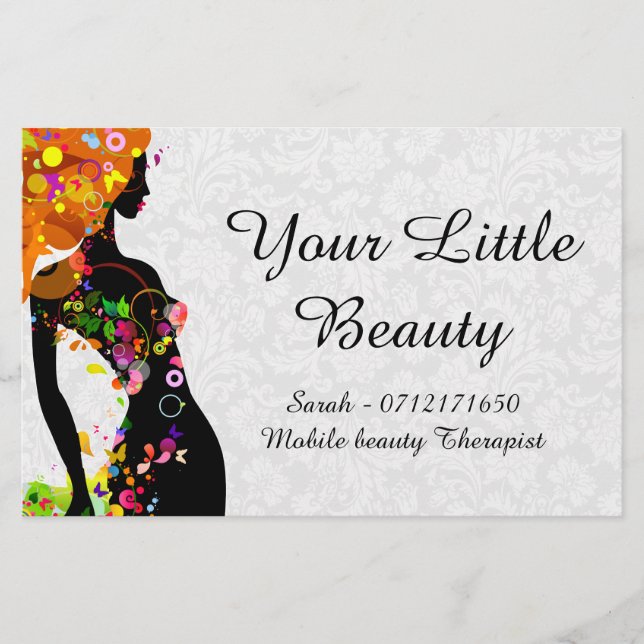 Colourful Beauty Girl Flyer (Front)