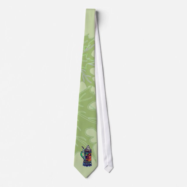 Colourful Beer Stein Oktoberfest Tie (Front)