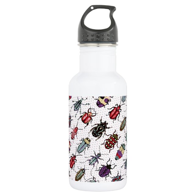 Colourful Beetles 532 Ml Water Bottle (Front)