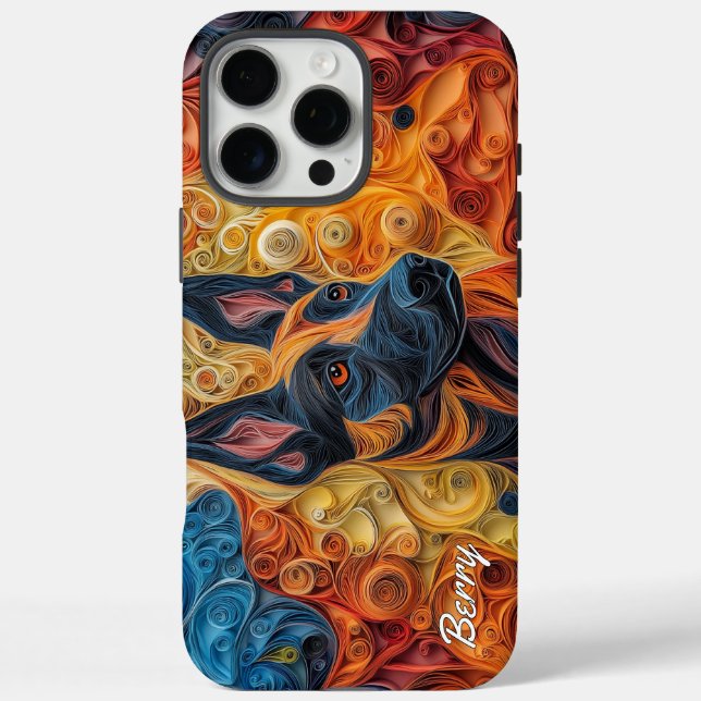 Colourful Belgian Malinois Portrait Case-Mate iPhone Case (Back)