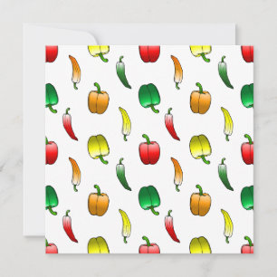 Colourful Bell Peppers Pattern Card