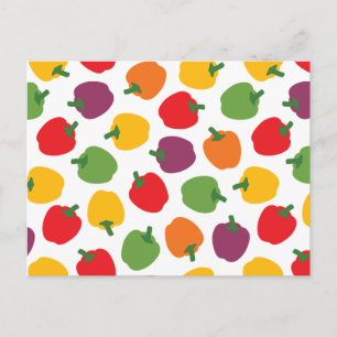 Colourful Bell Peppers Postcard