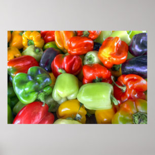 Colourful Bell Peppers Poster