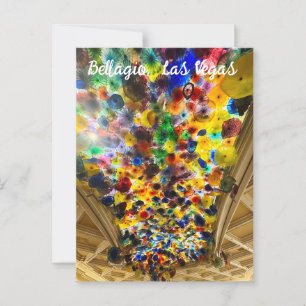 Colourful Bellagio Ceiling  Postcard
