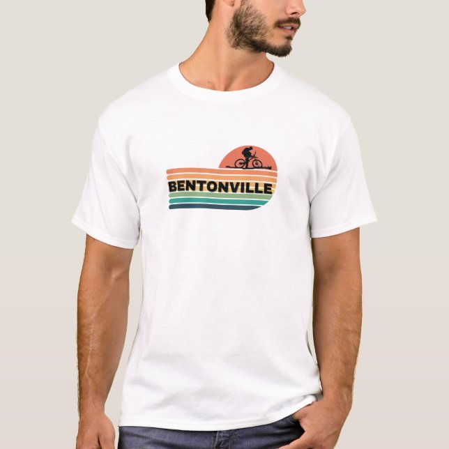 Colourful Bentonville MTB Mountain Bike T-Shirt (Front)