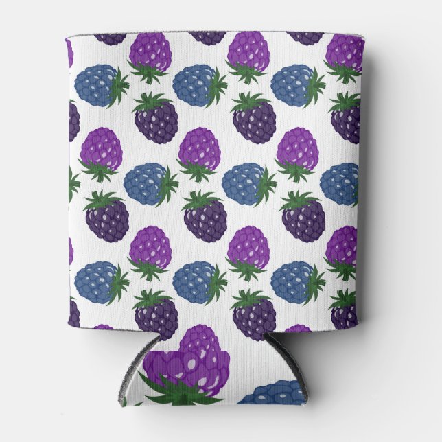 Colourful Berries: Multicolored Seamless Pattern. Can Cooler (Front)