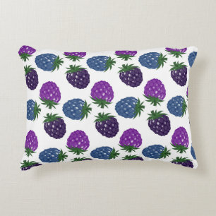 Colourful Berries: Multicolored Seamless Pattern. Decorative Cushion