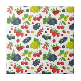 Colourful Berries Pattern Tile