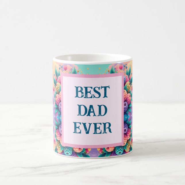 Colourful berries with Best Dad Ever Coffee Mug (Center)