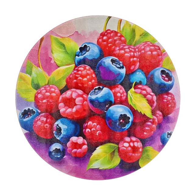 Colourful Berry Feast Cutting Board (Front)