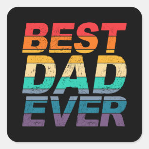 Colourful Best Dad Ever Father's Day   Sticker