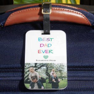 Colourful "Best Dad Ever"  – Fun & Heartfelt Gift  Luggage Tag