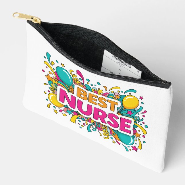 Colourful Best Nurse Cosmetic Bag (Open)