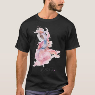 Colourful Betta Fish Watercolor Effect with text T-Shirt