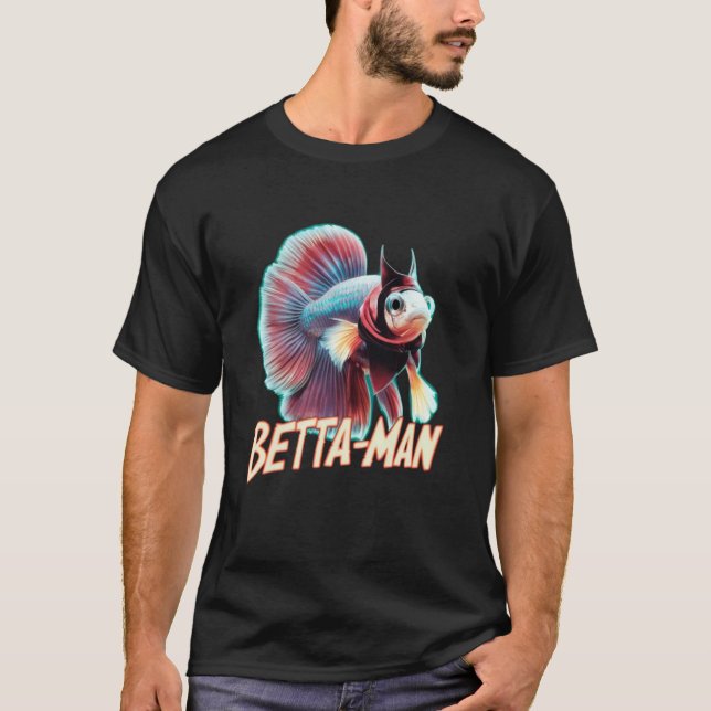 Colourful Betta man splendens fighting fish as a s T-Shirt (Front)