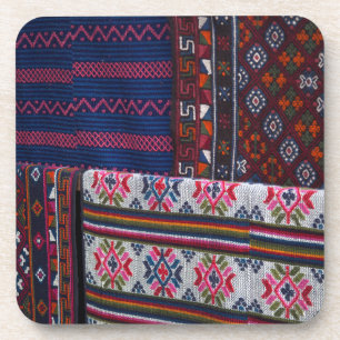 Colourful Bhutan Textiles Coaster