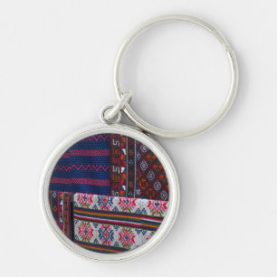 Colourful Bhutan Textiles Key Ring