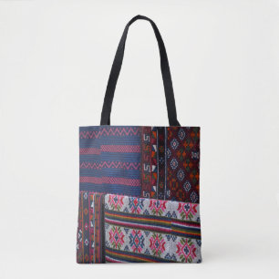 Colourful Bhutan Textiles Tote Bag