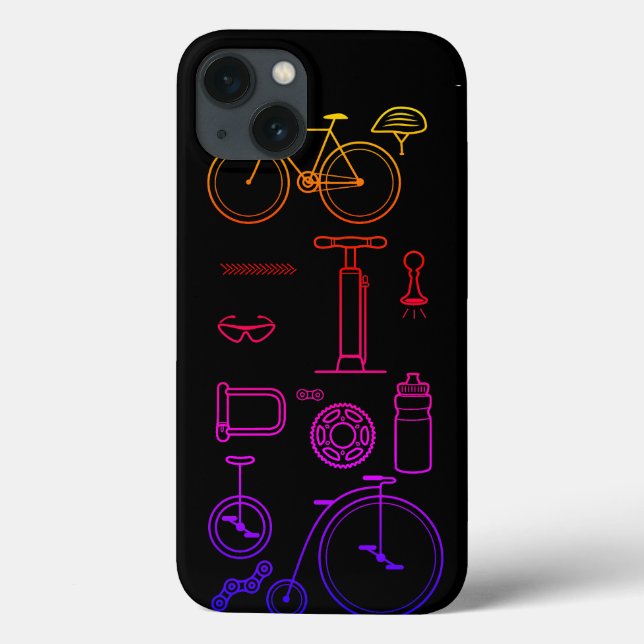 Colourful Bicycle Print Cycling Essentials Design Case-Mate iPhone Case (Back)