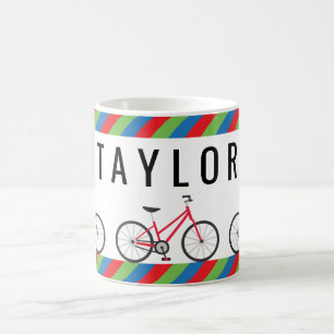 Colourful Bicycles Custom Personalised Mug