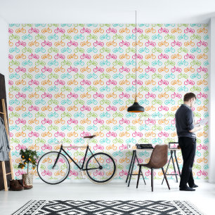 Colourful Bicycles Design Wallpaper