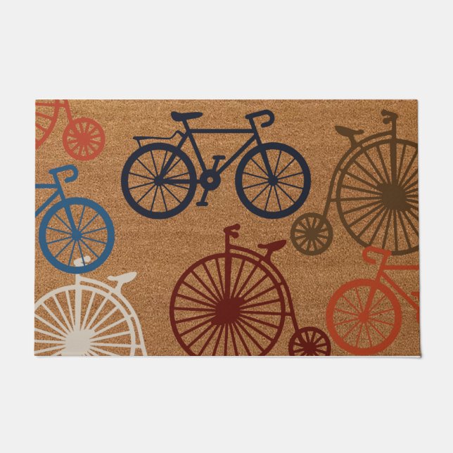 Colourful Bicycles Doormat | Bikeoholic Doormat  (Front)