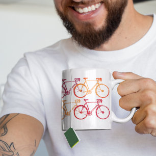 Colourful Bicycles overlapping wheels Coffee Mug