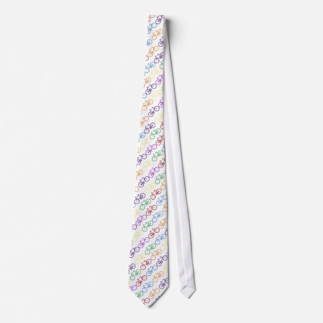 Colourful bicycles tie (Front)