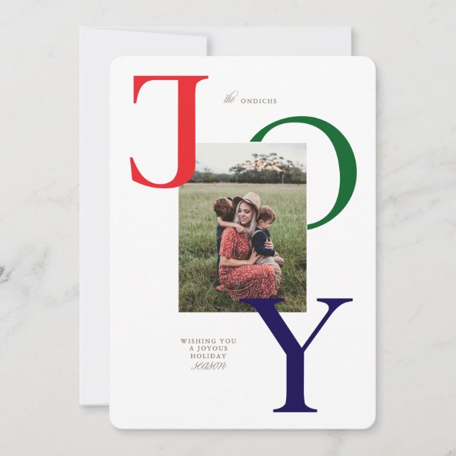 Colourful Big Joy Christmas Card (Front)