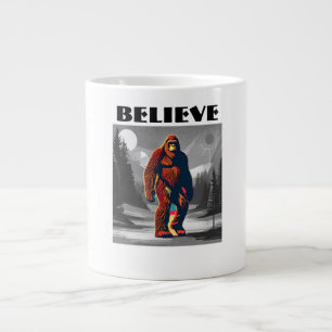 Colourful Bigfoot Humourous Quote for Believers Large Coffee Mug
